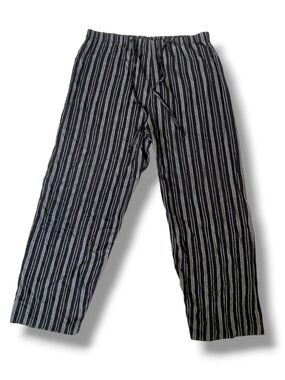 California Influence Striped Lounge Pants Boho Coastal Relaxed Drawstring